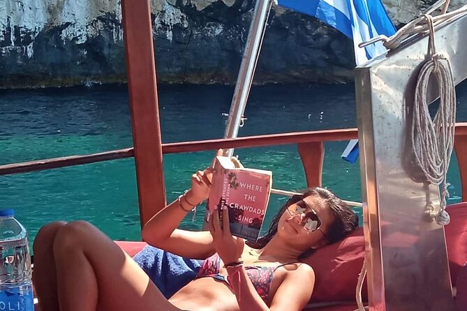 SEMIPRIVATE GALATEA tour Antiparos-Blulagoon-Despotiko-FREE DRINK - Stop 3: Blue Lagoon near Panteronisi for the big finale swim