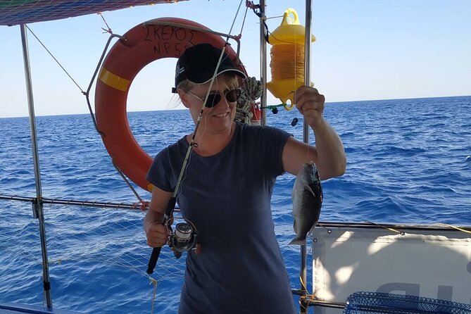 Skevos Fishing Trip Rhodes - The Anchor Stop for Swimming and Snorkeling