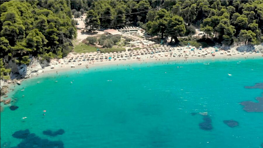 Skiathos: Mamma Mia Island and Beach Day Cruise - Kastani Beach: swim first, photos second, and then relax