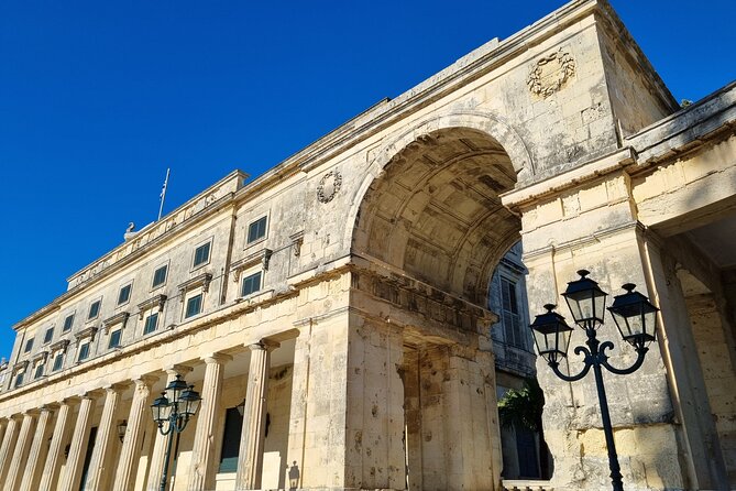 Small Group Corfu Walking City Tour - Old Fortress to City Hall Square, spotting the timeline in stone