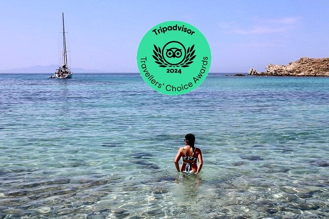 Sunset Sail Cruise to Rhenia, Mykonos Beach Safari, Dinner&Drinks - Key highlights at a glance