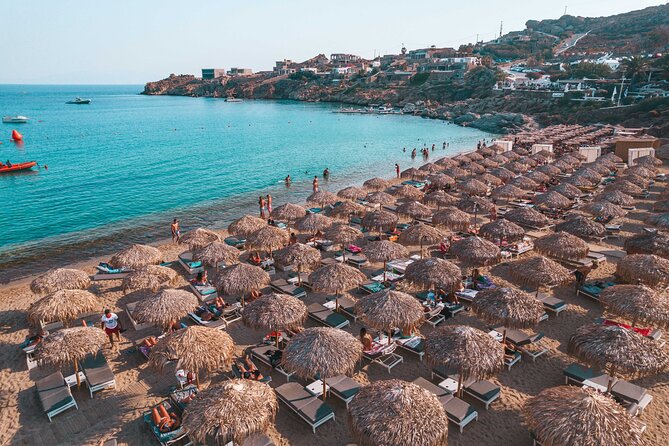 Super Paradise Beach Mykonos Seaside Sunbed (3rd & 4th row) - Super Paradise Beach sunbeds: why pre-booking matters