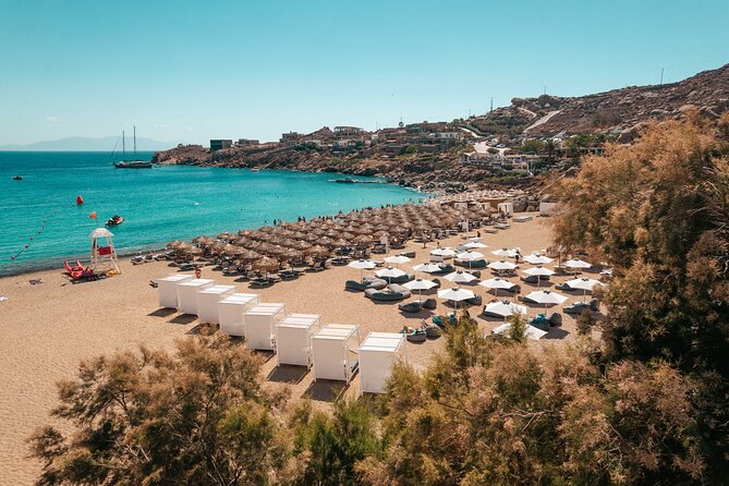 Super Paradise Beach Mykonos Seaside Sunbed (3rd & 4th row) - Your beach-day flow: what happens from start to finish