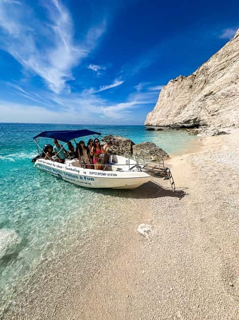 Zakynthos: Semi Private Shipwreck & Blue Caves Max 10 guests - Blue Caves and Maravelia Cave: swim breaks in changing colors