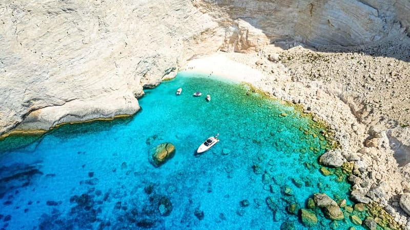Zakynthos: Semi Private Shipwreck & Blue Caves Max 10 guests - Xigia Sulfur Beach: the nature spa moment at the end