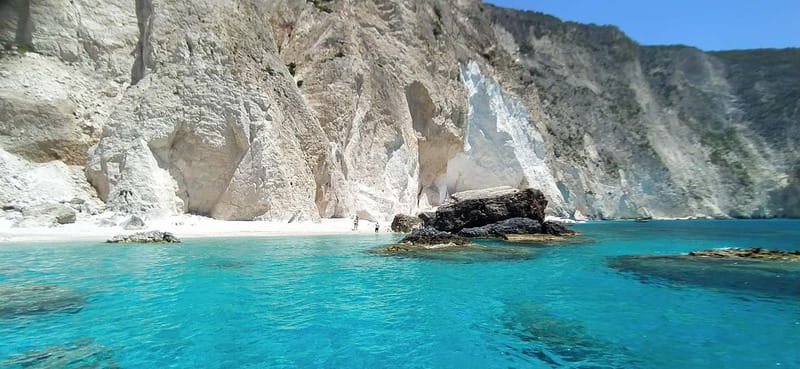 Zakynthos: Shipwreck Beach, Viewpoint, Blue Caves Day Tour - White Beach swim time: the water break that makes the day feel real